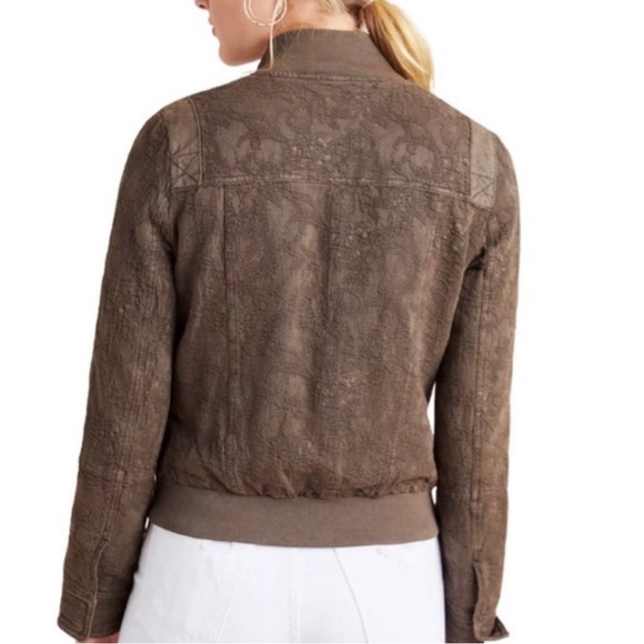 Anthropologie Marrakech Faux Leather Flight Jacket - Picture 4 of 8